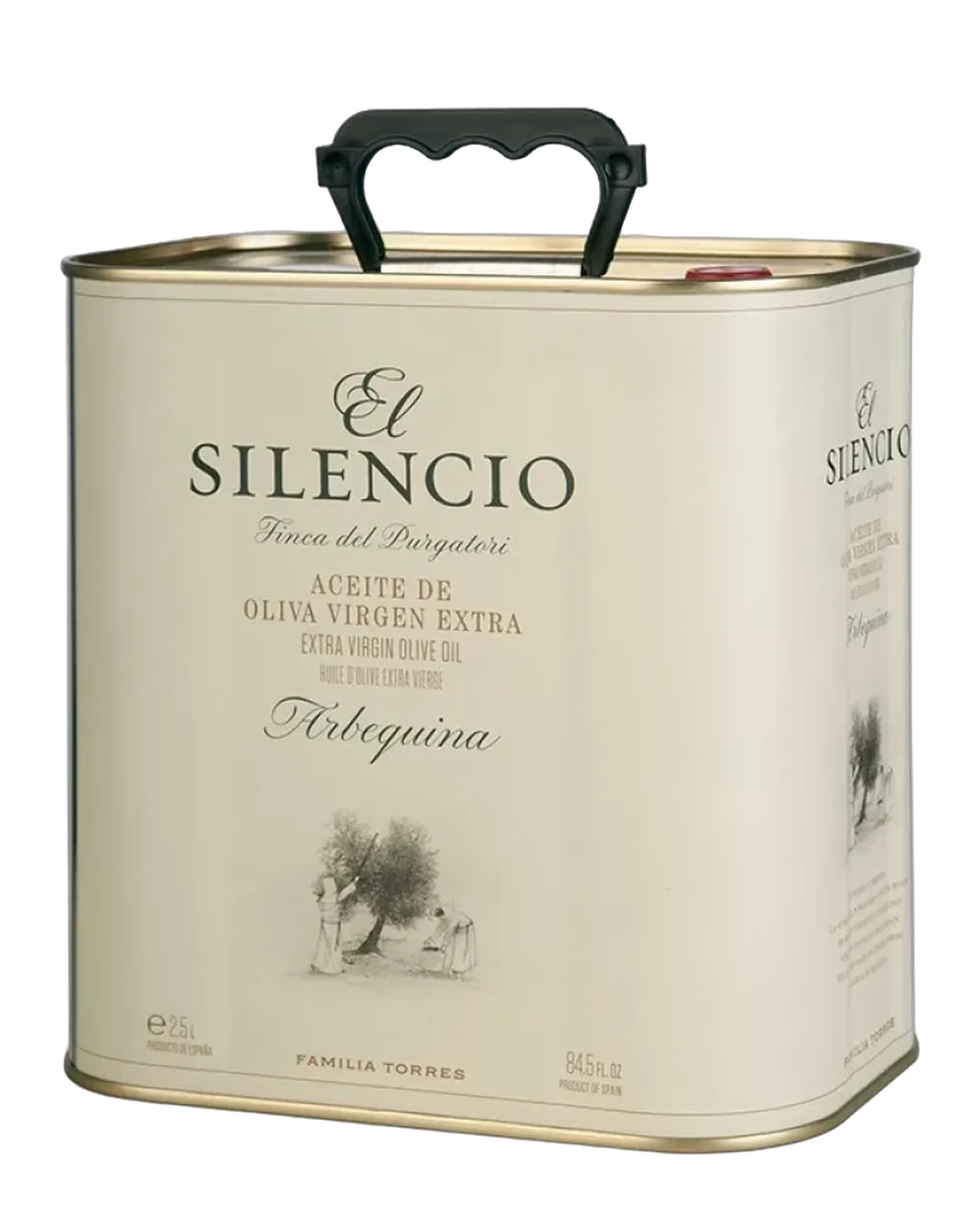 Dose El Silencio Natives Olivenöl Extra Arbequina, 2,5 l, freigestellt
