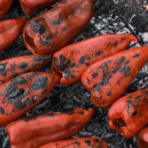 Escalivada mit Sardinen: katalanisches Ofengemüse auf geröstetem Brot