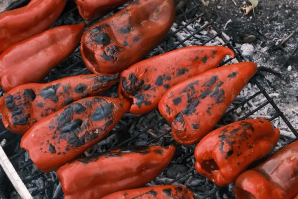 Escalivada mit Sardinen: katalanisches Ofengemüse auf geröstetem Brot