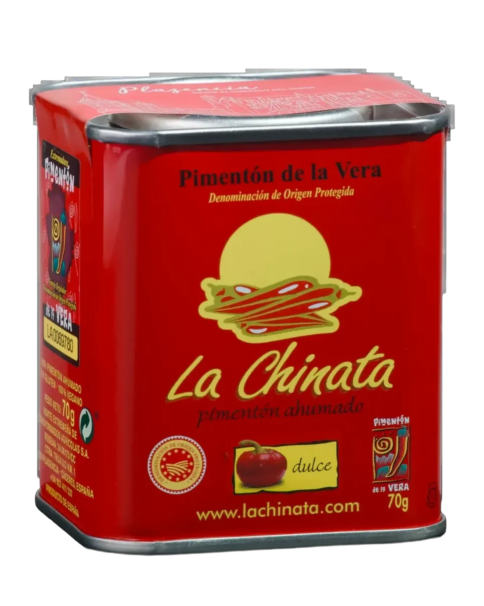 Rote Dose La Chinata Pimentón de la Vera, süß, 70 g, freigestellt