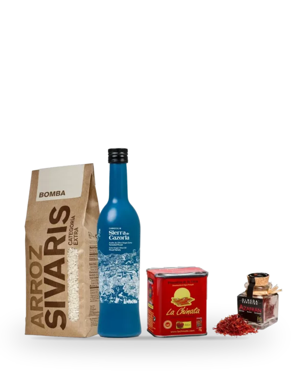 Paella-Set mit Bomba-Reis und Safran