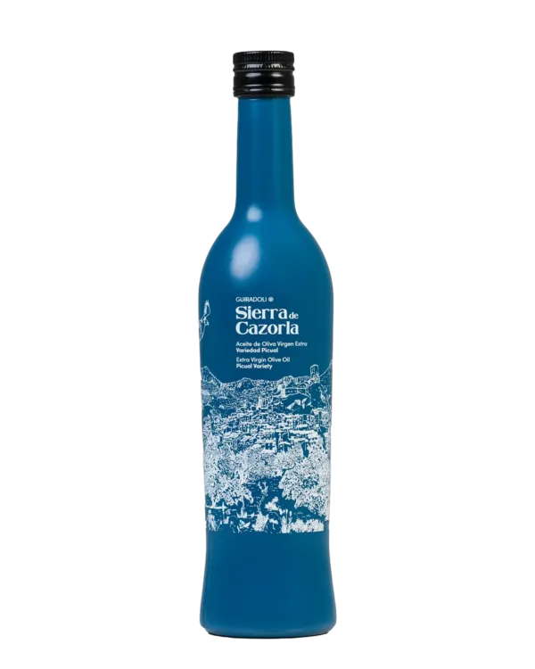 Flasche Sierra de Cazorla Natives Olivenöl Extra Cosecha Temprana, Picual, 500 ml, freigestellt